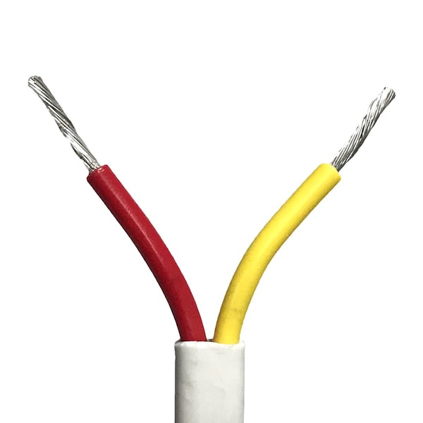 14/2AWG Ga GPT Marine Duplex Stranded Wire, 100FT Lngth, Red & Yellow, Flat Boat Cbl, UL1426, 600V